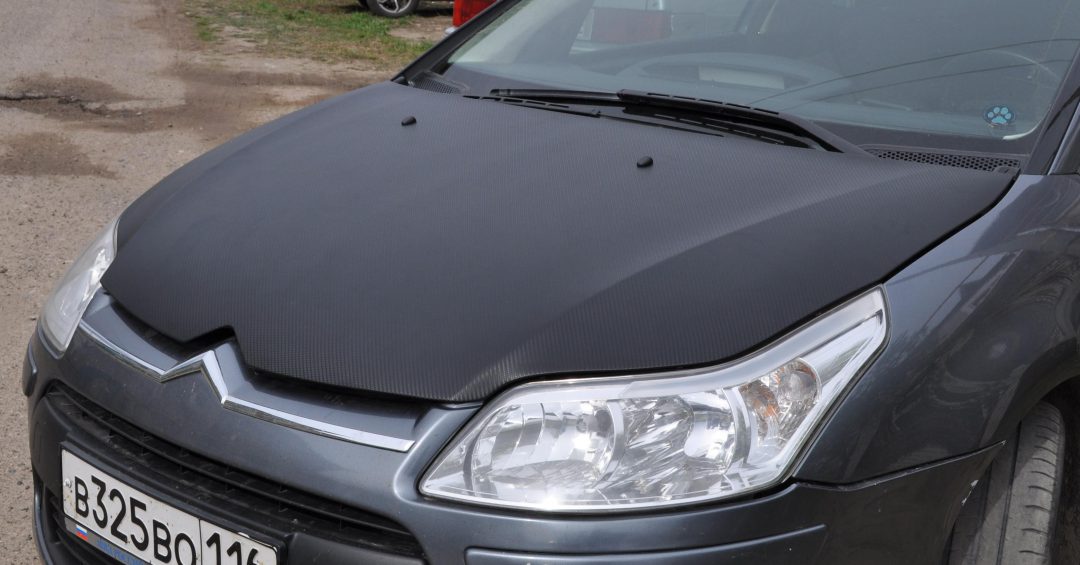 Преретяжка капота и крышки багажника 3d carbon Citroen