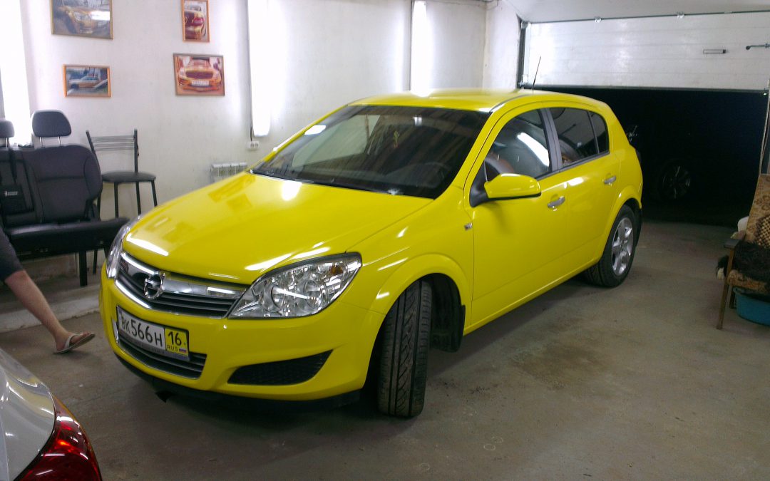 Opel Astra H —  перетяжка автомобиля для такси — август 2013