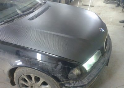 Перетяжка BMW 3 черным 3d карбоном — октябрь 2013