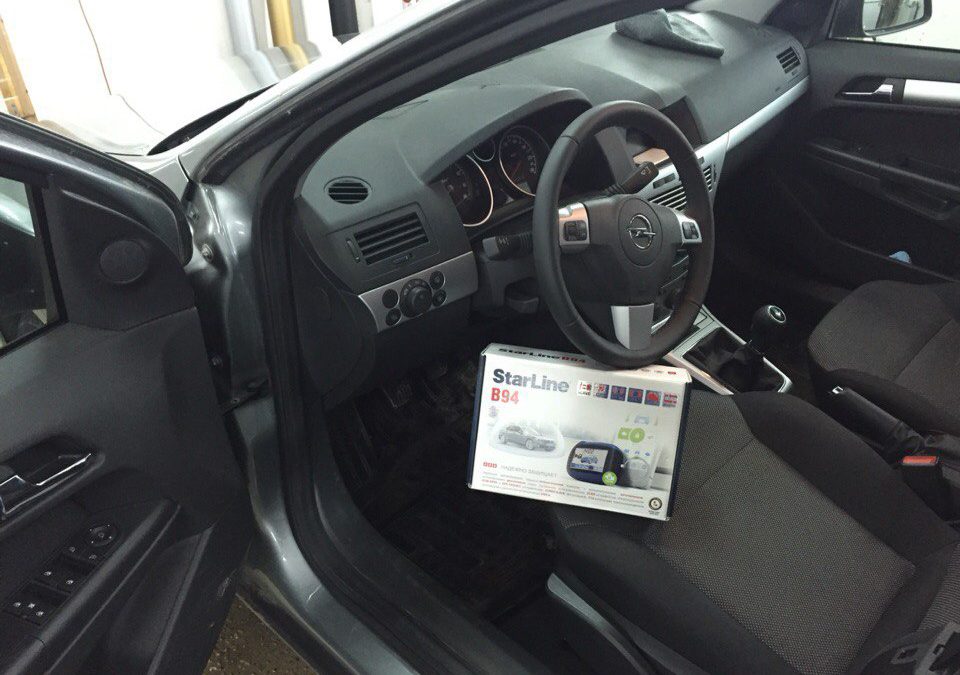 Установка сигнализации с автозапуском Starline B94 на Opel Astra H