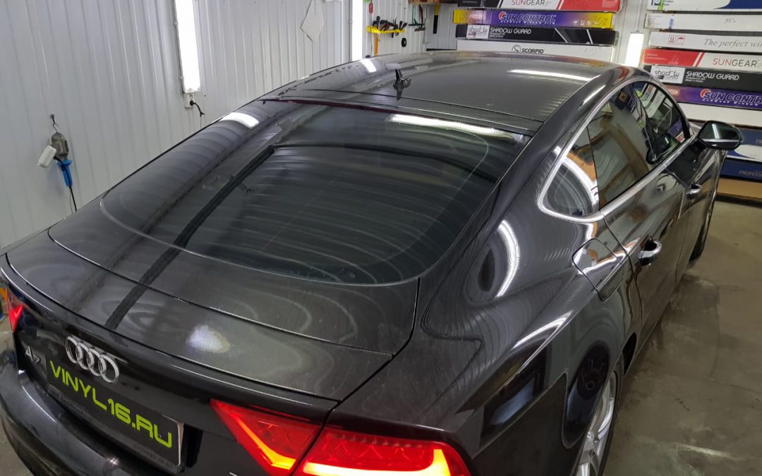 Тонировка всех стёкол плёнкой SunControl 65% — автомобиль Audi A7