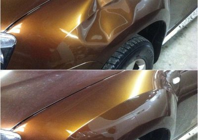 Выполнили ремонт вмятины без покраски автомобиля — Renault Duster
