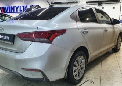 Hyundai Solaris  — тонировка пленкой ShadowGuard задних и боковых стекол авто
