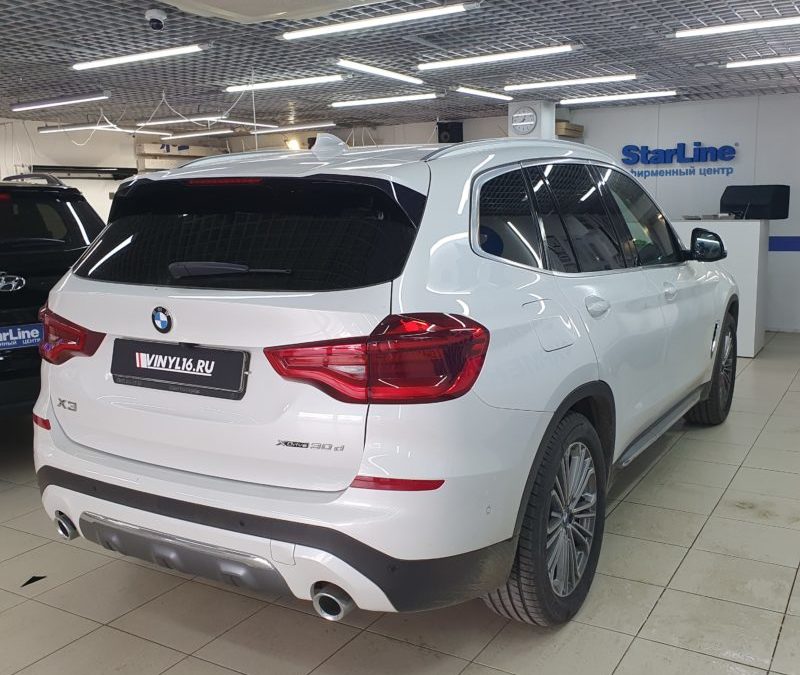 BMW X3 — тонировка задних стекол автомобиля премиальной пленкой LLumar 95%