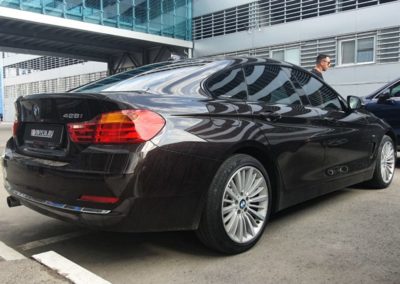 Тонировка задних стекол автомобиля BMW 428 пленкой Global 80%