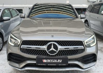 Mercedes GLC 300D — бронирование зон риска полиуретановой пленкой, тонировка стекол пленкой LLumar
