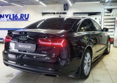 Audi A6 — затонирована премиальной пленкой LLumar 95% затемнения