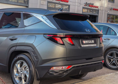 Забронировали матовой полиуретановой плёнкой кузов автомобиля Hyundai Tucson