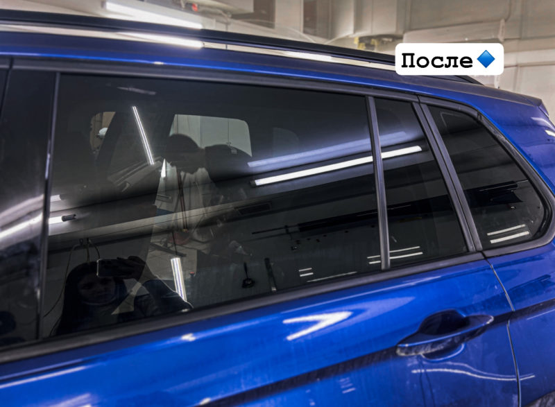 Volkswagen Tiguan — сделали тонировку задней полусферы плёнкой Ultravision с 85% затемнением