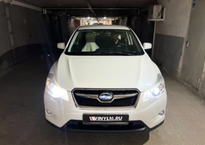 Subaru XV 2014 года — вместо штатного рефлекторного галогена установили bi-led модули GTR G5