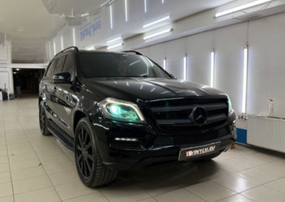 Mercedes GLS — тонировка передних стекол пленкой Ultravision 95% затемнения