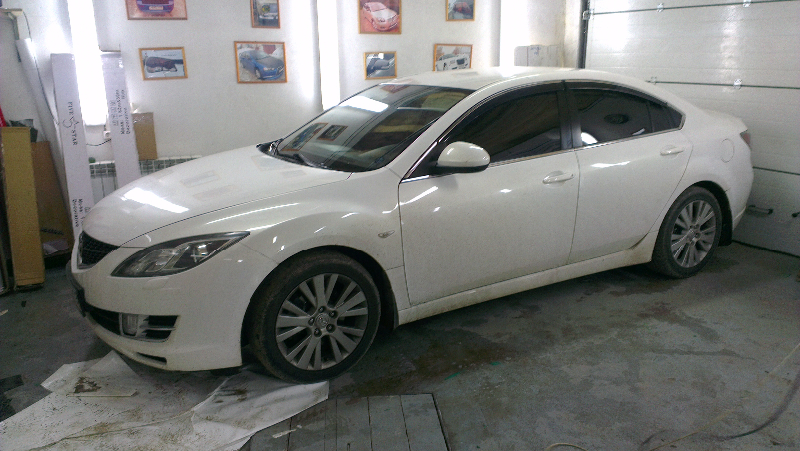 Фотография работы: Hyundai Solaris, Mitsubishi ASX, BMW 5, Mazda 6 - тонировка автомобилей в Казани - сентябрь 2013