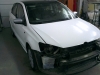 Фотография работы: Volkswagen Polo - оклейка автомобиля белой пленкой для такси - май 2013